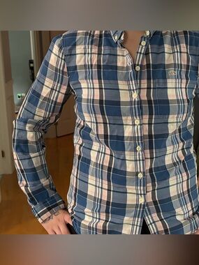 Lacoste live plaid shirt size large slim fit